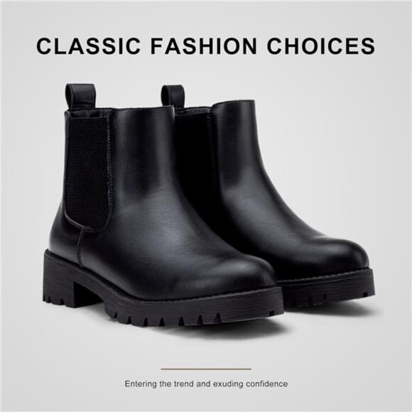 Women's 9607 Chelsea Ankle Boots Pull-On Booties for Women - Picture 6 of 7